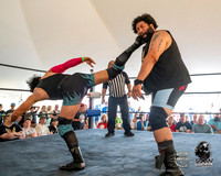 9 Backwoods Brown & Drew Hernandez vs Kal Herro & Leif Cassidy (The Newest Rockers) managed by Marty Janetty